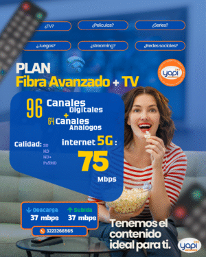 Plan Fibra Avanzado + Tv